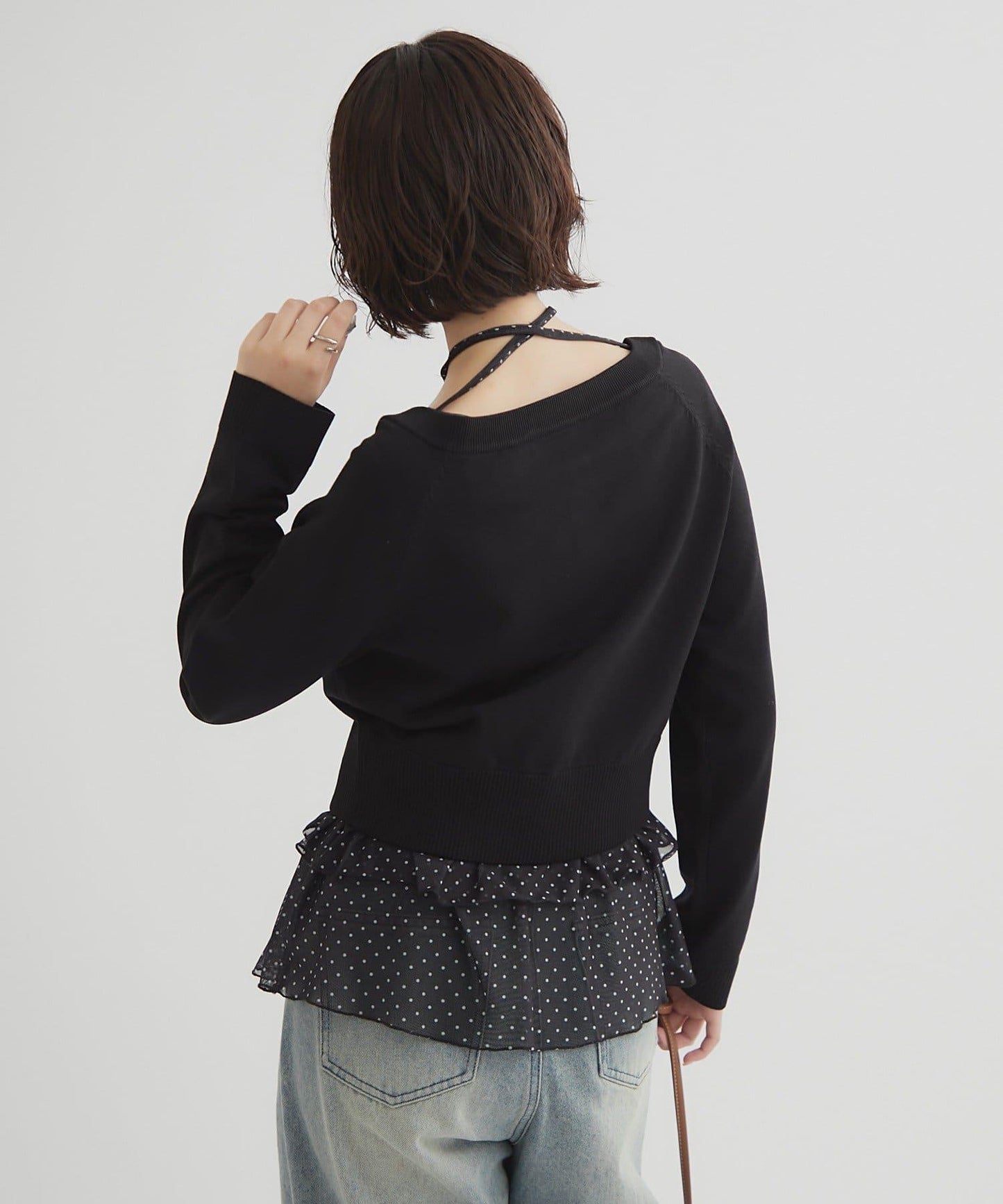 【顯瘦開衫】透明紐扣開衫