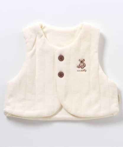 嬰兒珊瑚絨夾棉背心