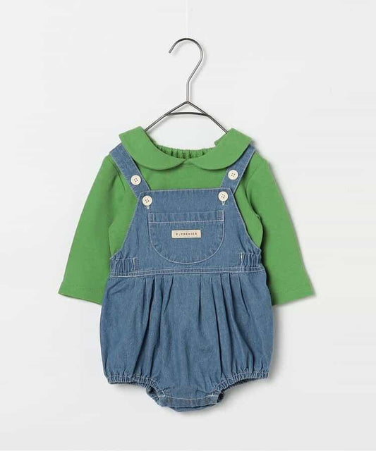 嬰兒揹帶褲&上衣套裝 Link