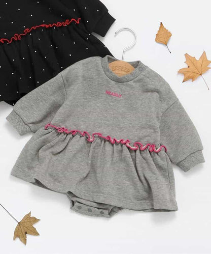 【リンク】磨毛荷葉邊連體衣