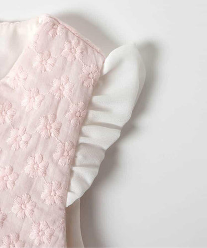 肩部荷葉邊嬰兒背心