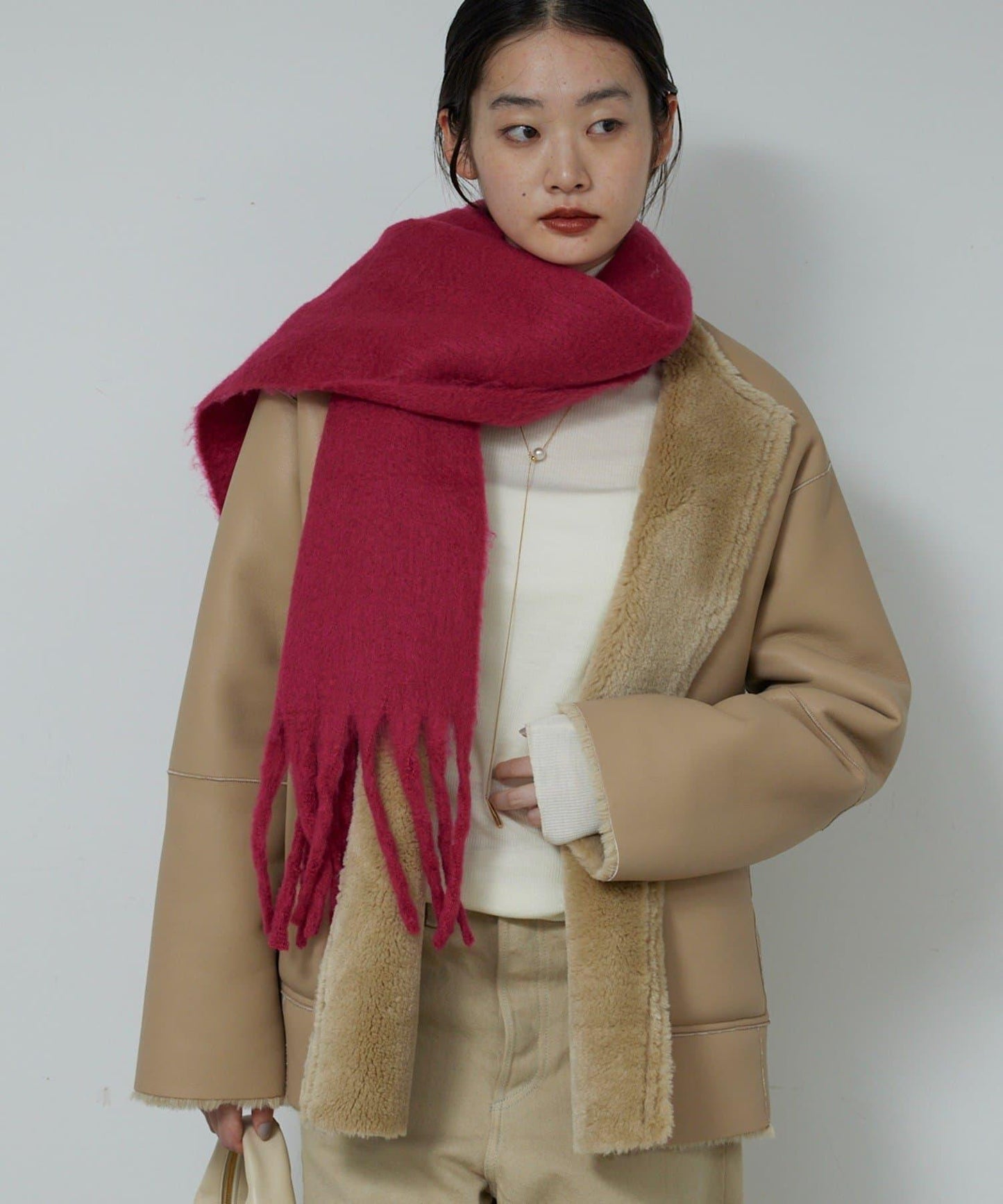 蓬鬆圍巾