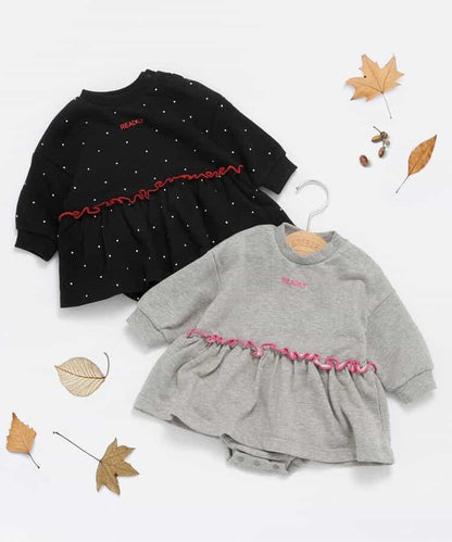 【リンク】磨毛荷葉邊連體衣