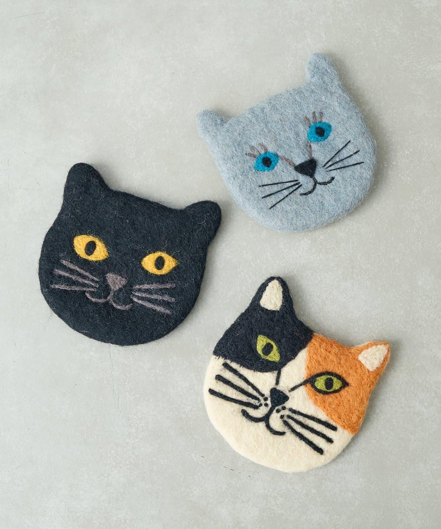 毛氈貓咪杯墊 貓