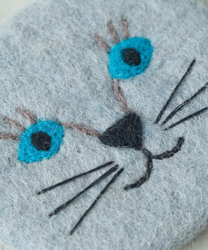 毛氈貓咪杯墊 貓