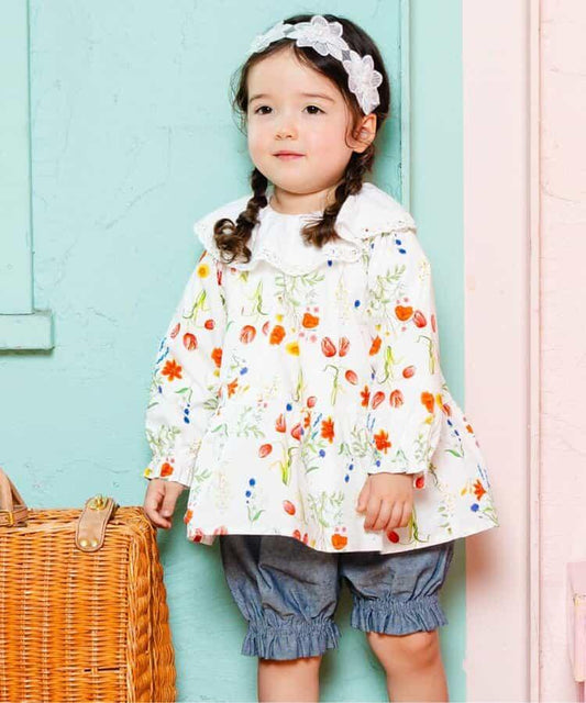 花園花卉牛奶色套裝