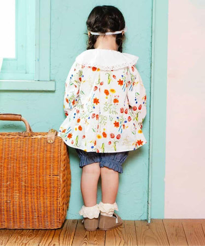 花園花卉牛奶色套裝