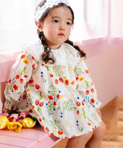 花園花卉牛奶色套裝