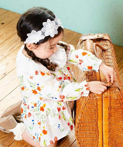 花園花卉牛奶色套裝