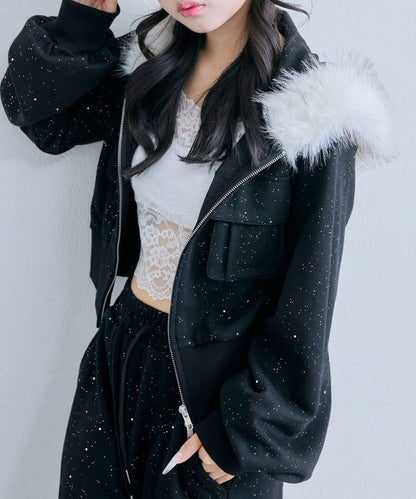 【OLIVE des OLIVE】拉鍊連帽衛衣