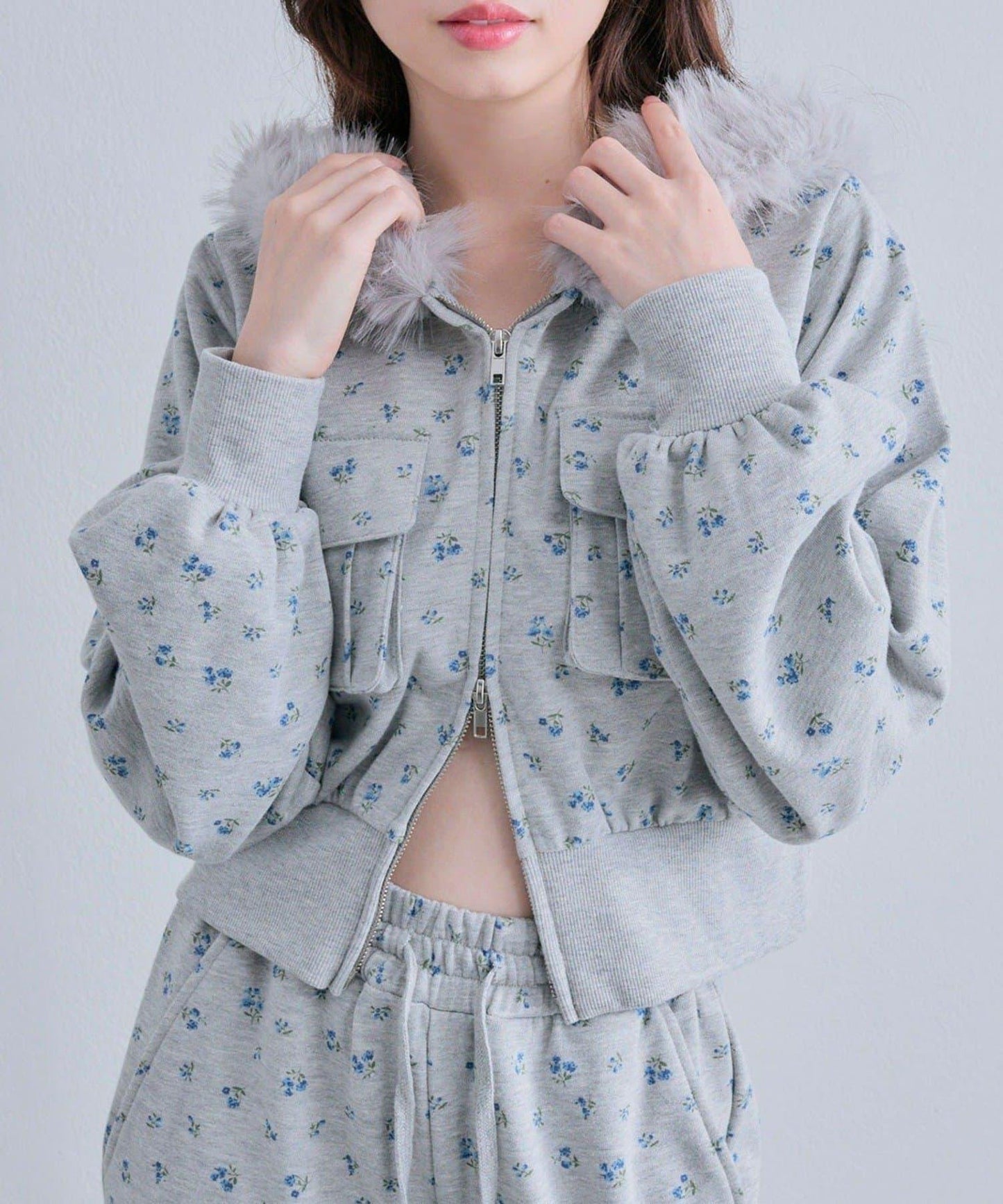 【OLIVE des OLIVE】拉鍊連帽衛衣