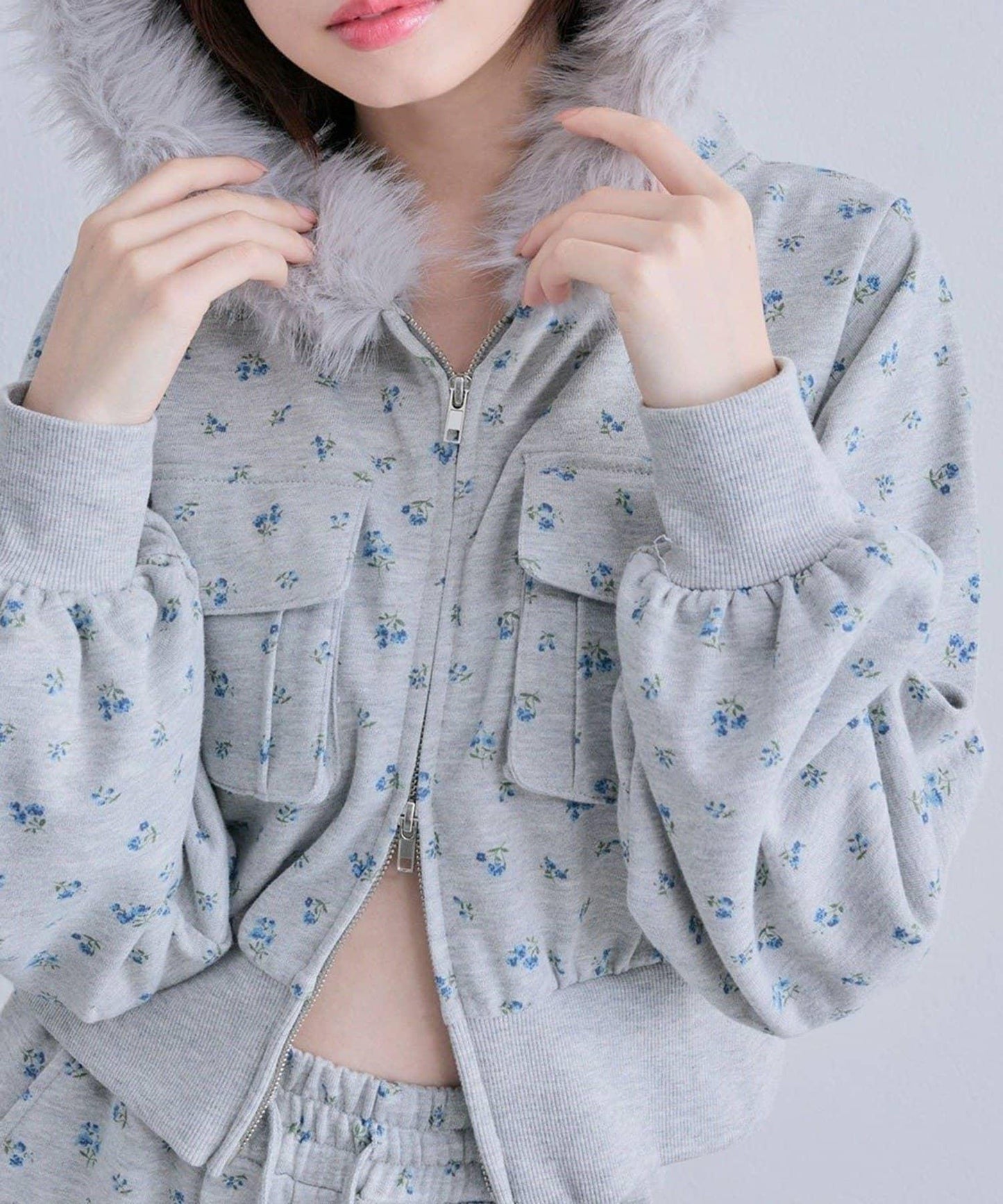 【OLIVE des OLIVE】拉鍊連帽衛衣