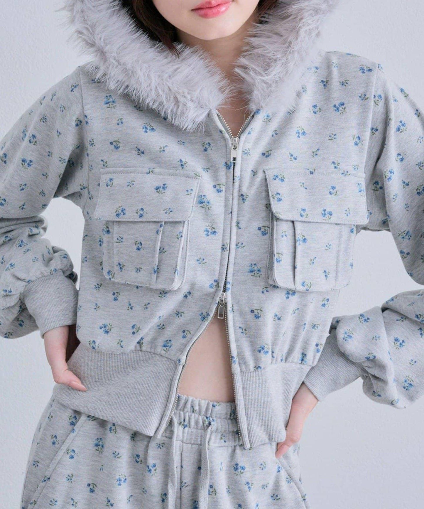 【OLIVE des OLIVE】拉鍊連帽衛衣