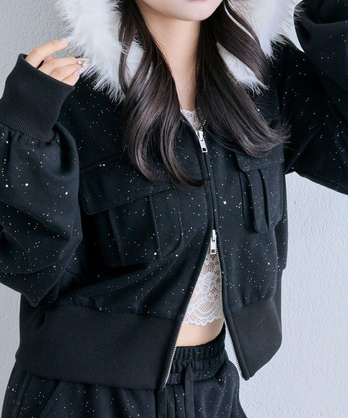 【OLIVE des OLIVE】拉鍊連帽衛衣