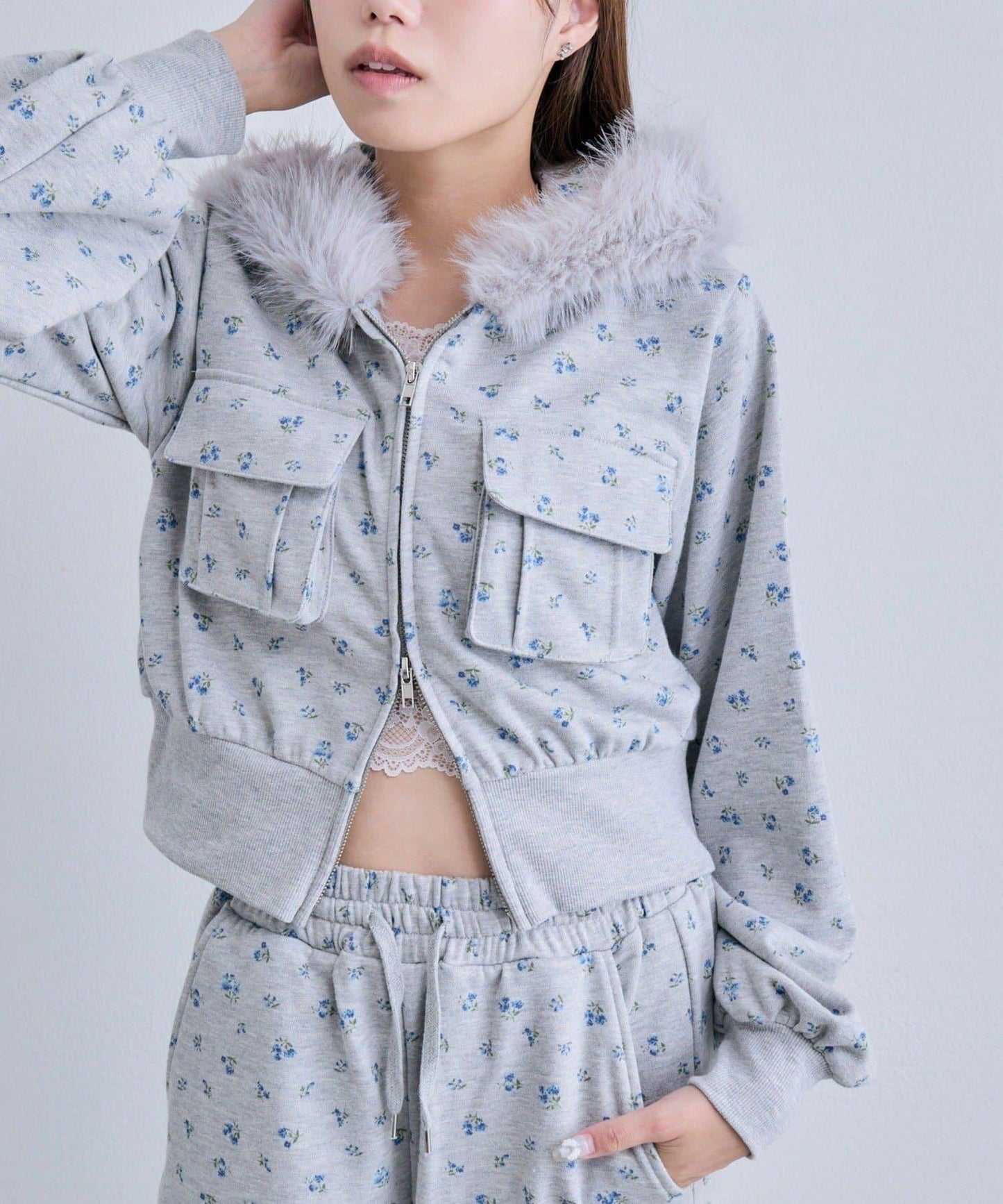 【OLIVE des OLIVE】拉鍊連帽衛衣