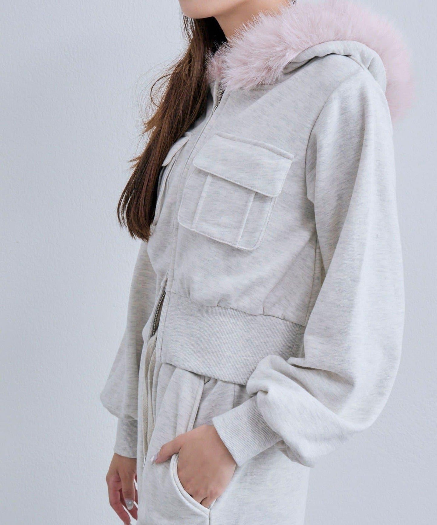 【OLIVE des OLIVE】拉鍊連帽衛衣