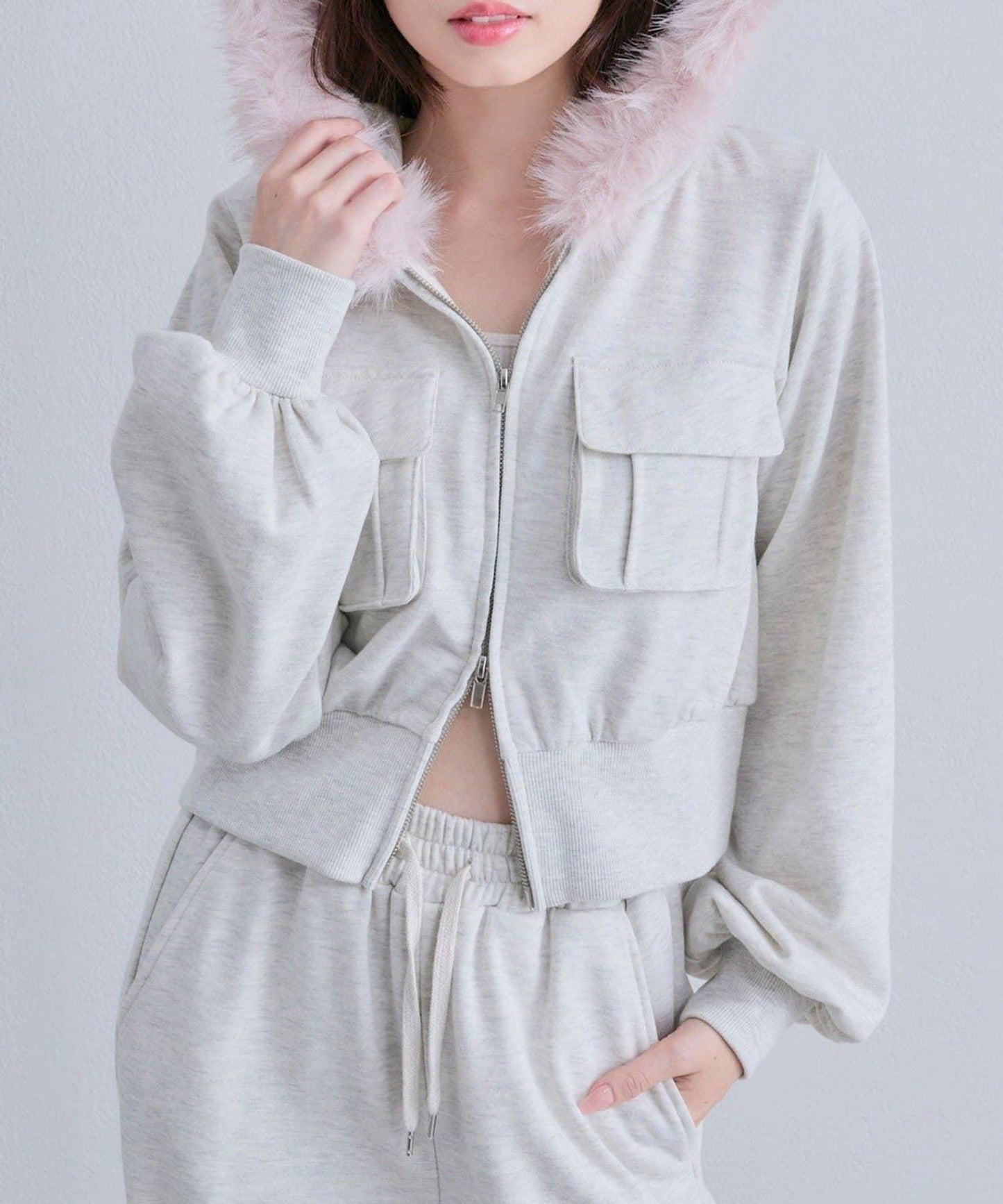 【OLIVE des OLIVE】拉鍊連帽衛衣