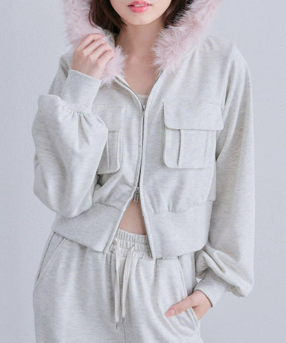 【OLIVE des OLIVE】拉鍊連帽衛衣