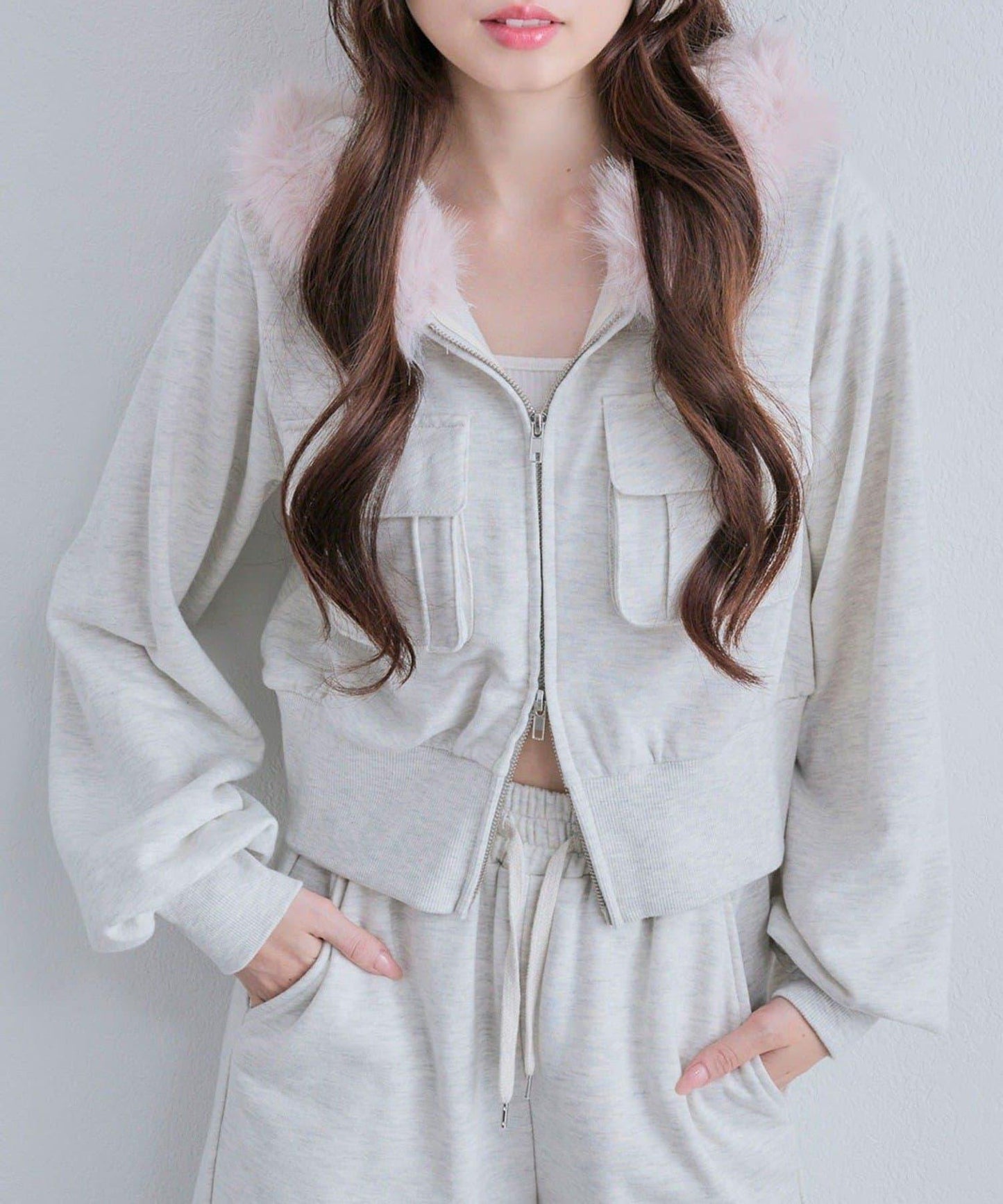 【OLIVE des OLIVE】拉鍊連帽衛衣