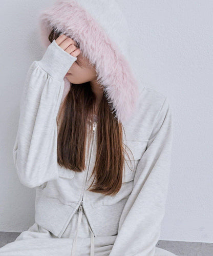 【OLIVE des OLIVE】拉鍊連帽衛衣