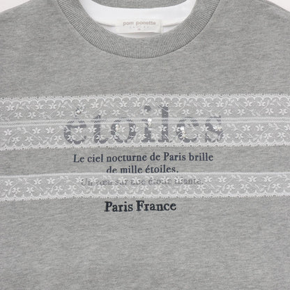 蕾絲內襯衛衣×荷葉邊T恤