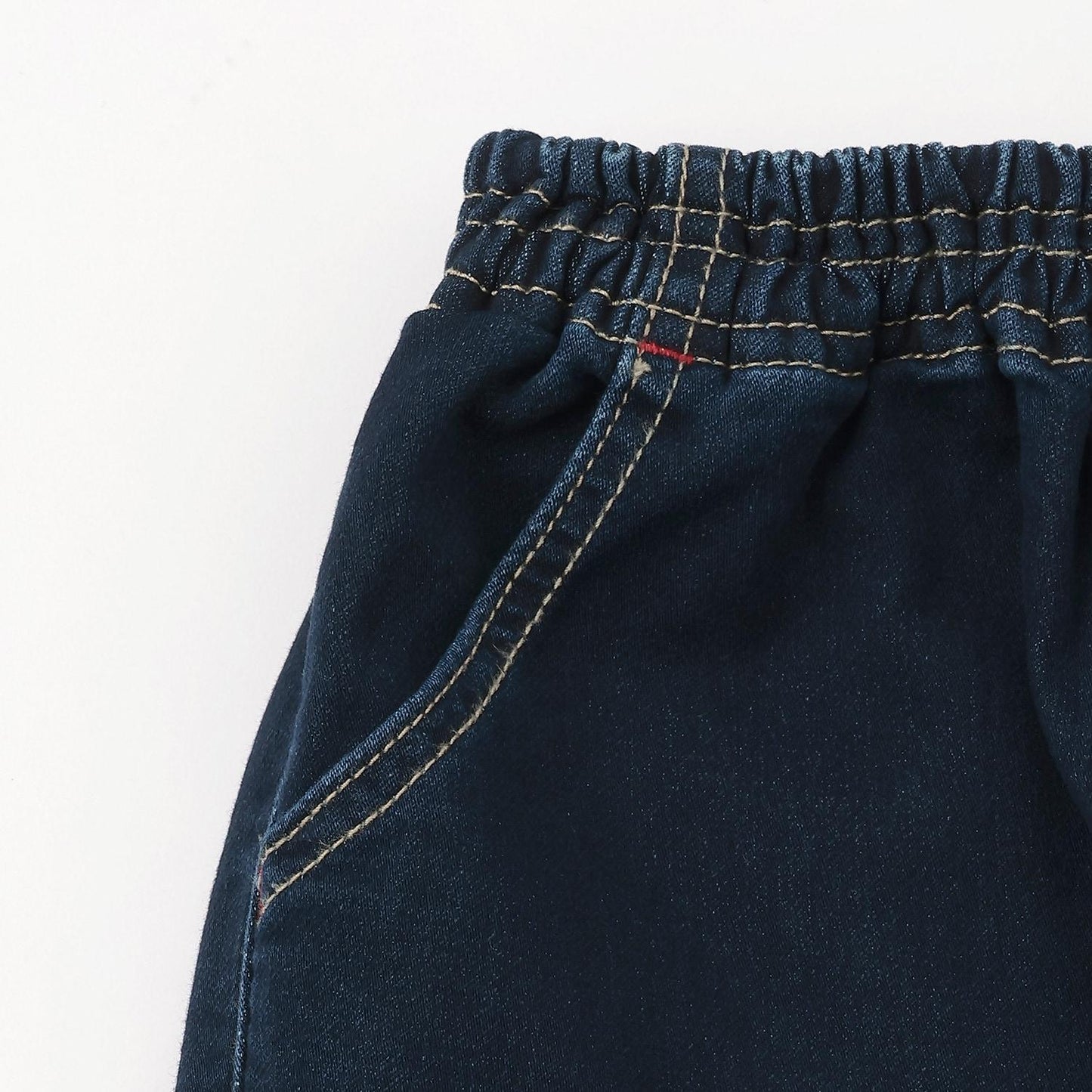 彈力牛仔工裝褲