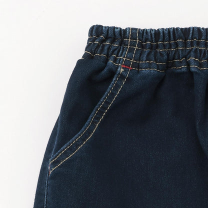 彈力牛仔工裝褲