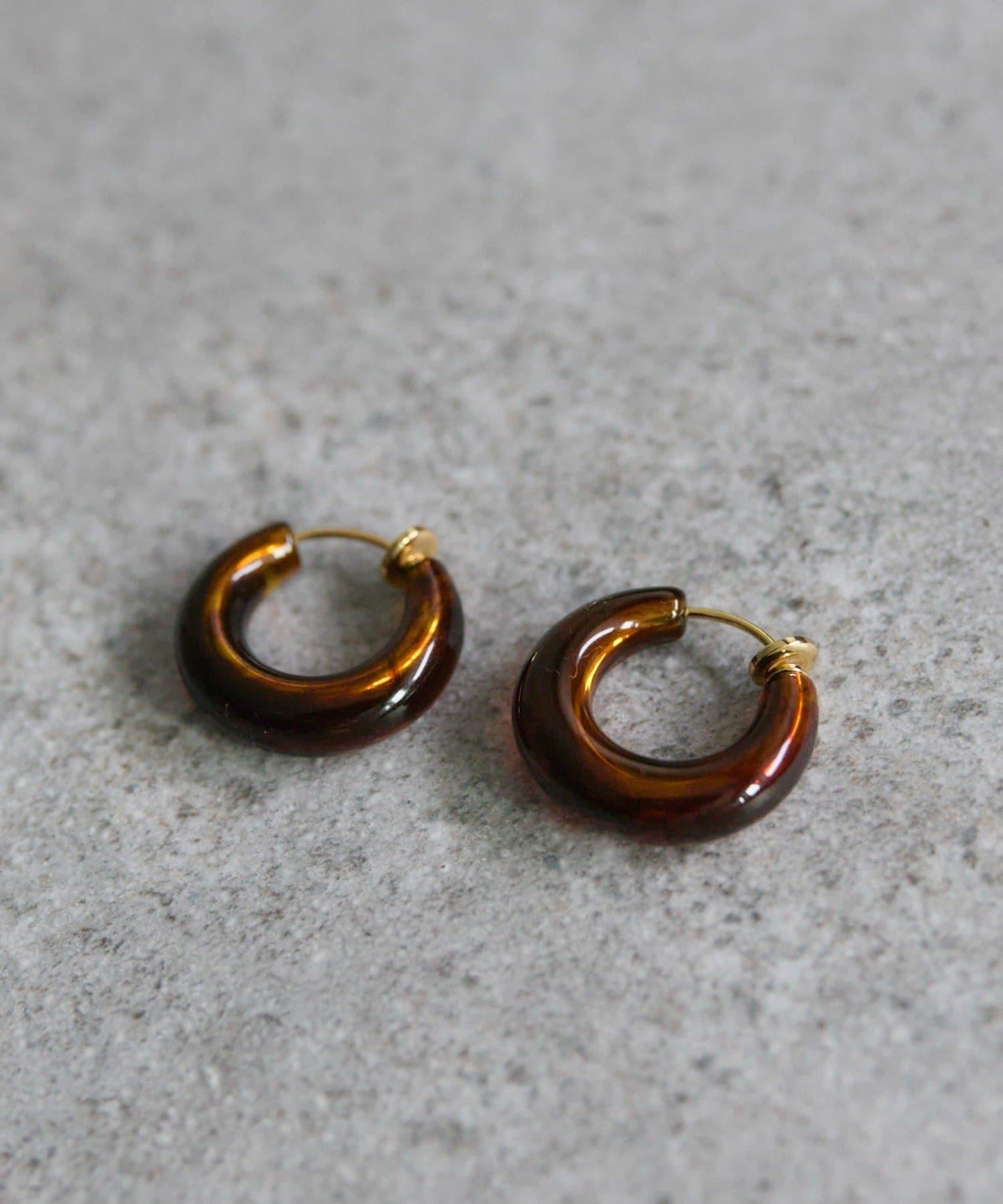 仿玳瑁圓環耳夾