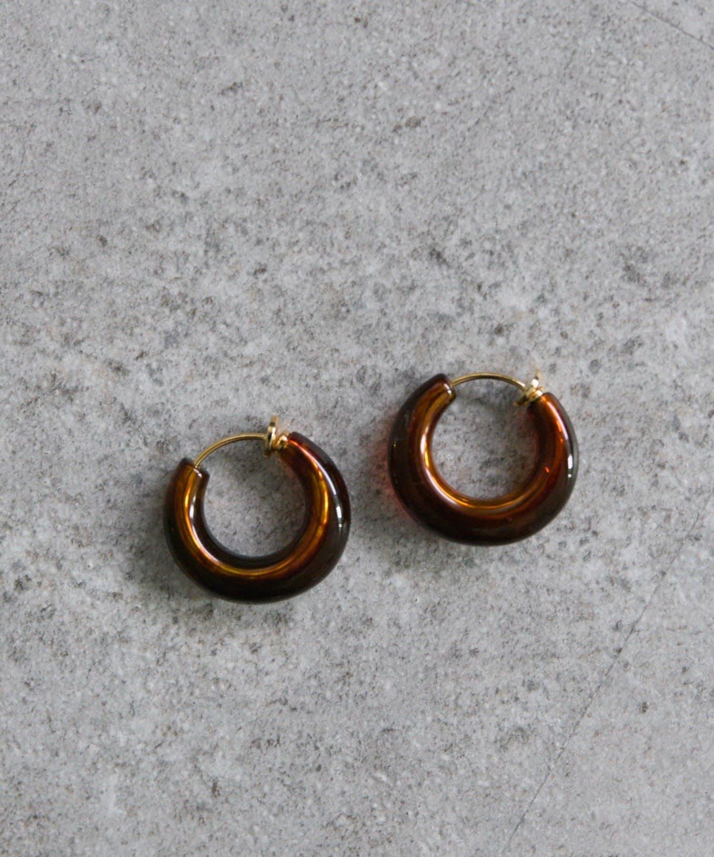 仿玳瑁圓環耳夾