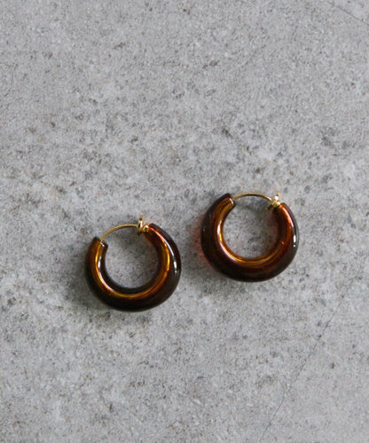 仿玳瑁圓環耳夾