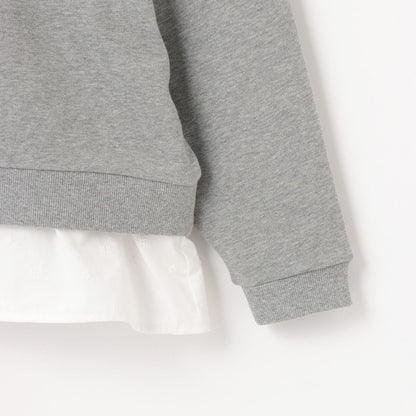 蕾絲內襯衛衣×荷葉邊T恤