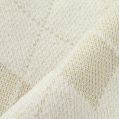 提花菱格開衫&內搭套裝