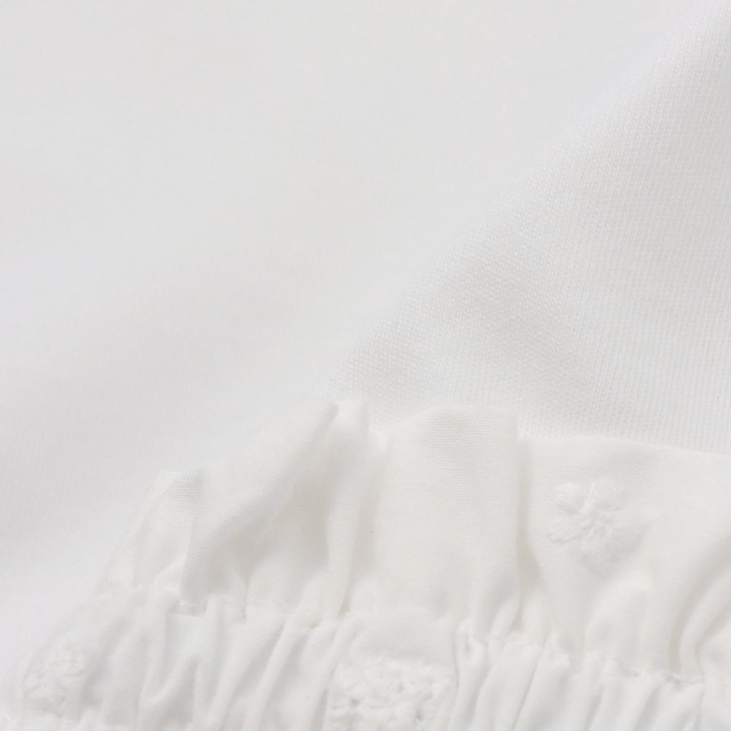 蕾絲內襯衛衣×荷葉邊T恤