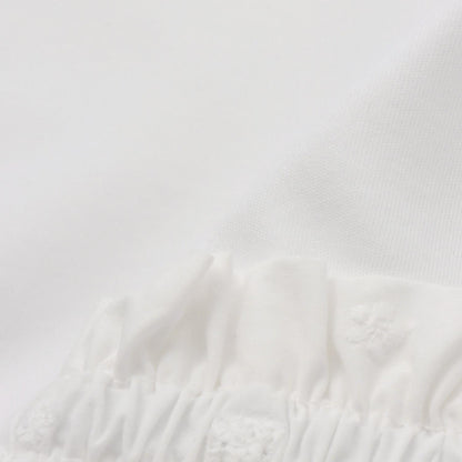 蕾絲內襯衛衣×荷葉邊T恤