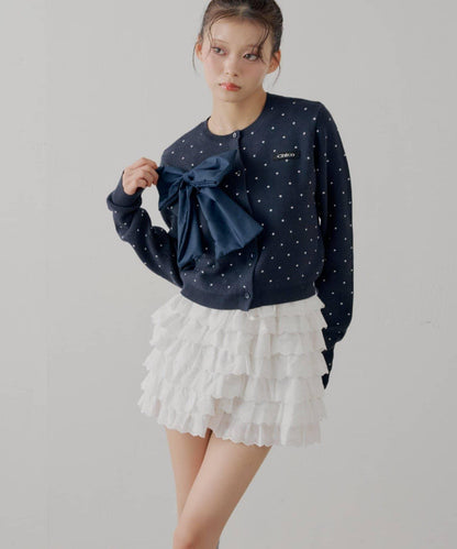 蕾絲荷葉邊層疊半身裙