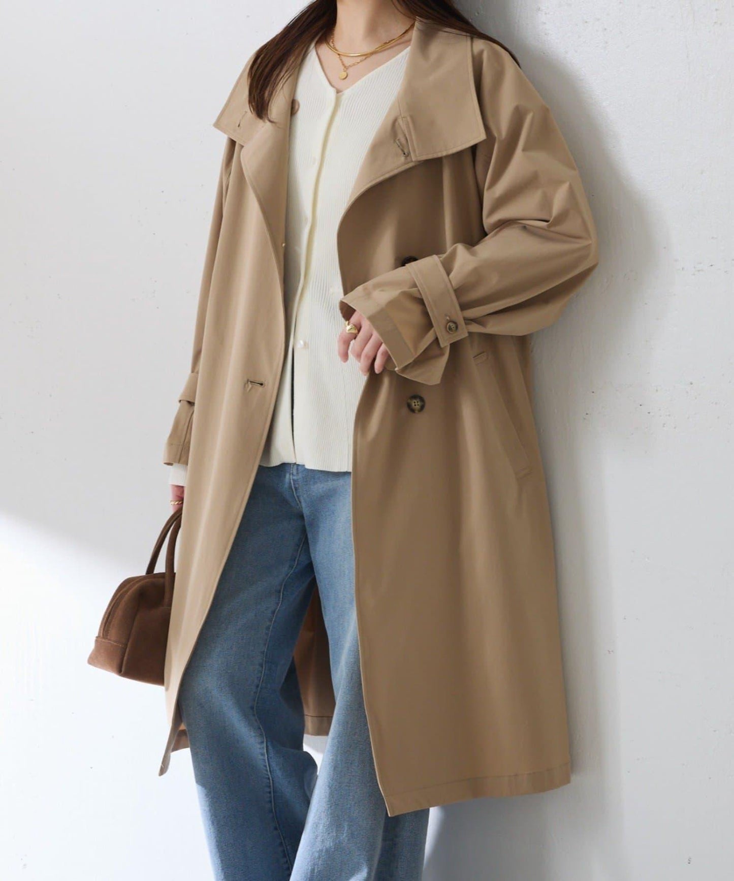 【防潑水/輕量/彈力】防潑水立領大衣