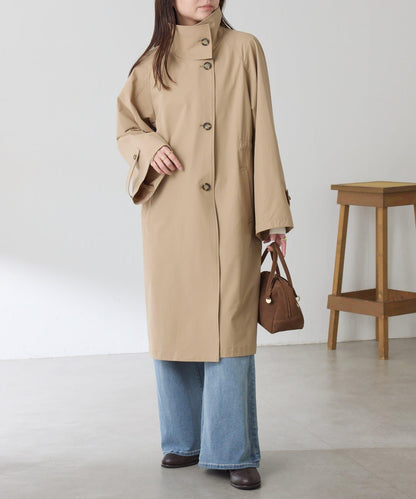 【防潑水/輕量/彈力】防潑水立領大衣