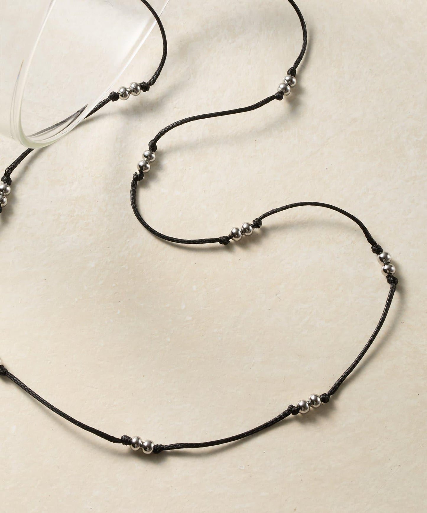 金屬光澤珍珠繩項鍊