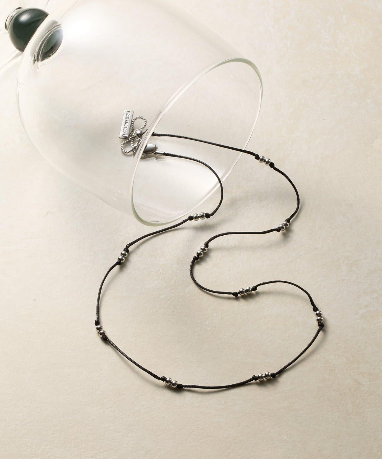 金屬光澤珍珠繩項鍊