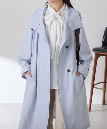 【防潑水/輕量/彈力】防潑水立領大衣