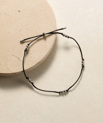 金屬光澤珍珠編織手鍊