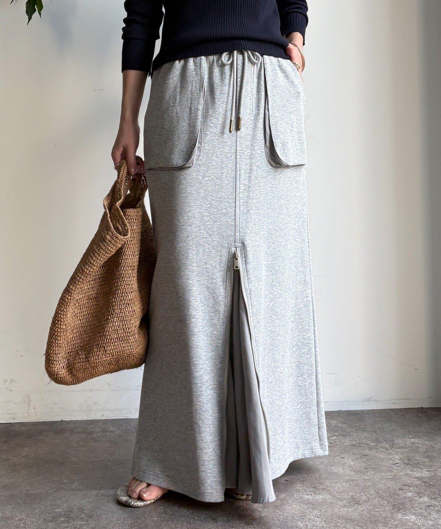 前中拉鍊衛衣裙