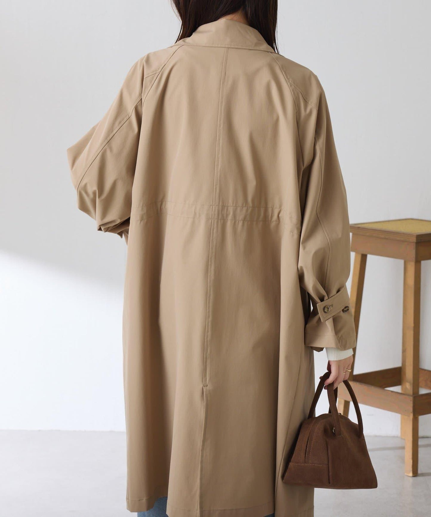 【防潑水/輕量/彈力】防潑水立領大衣