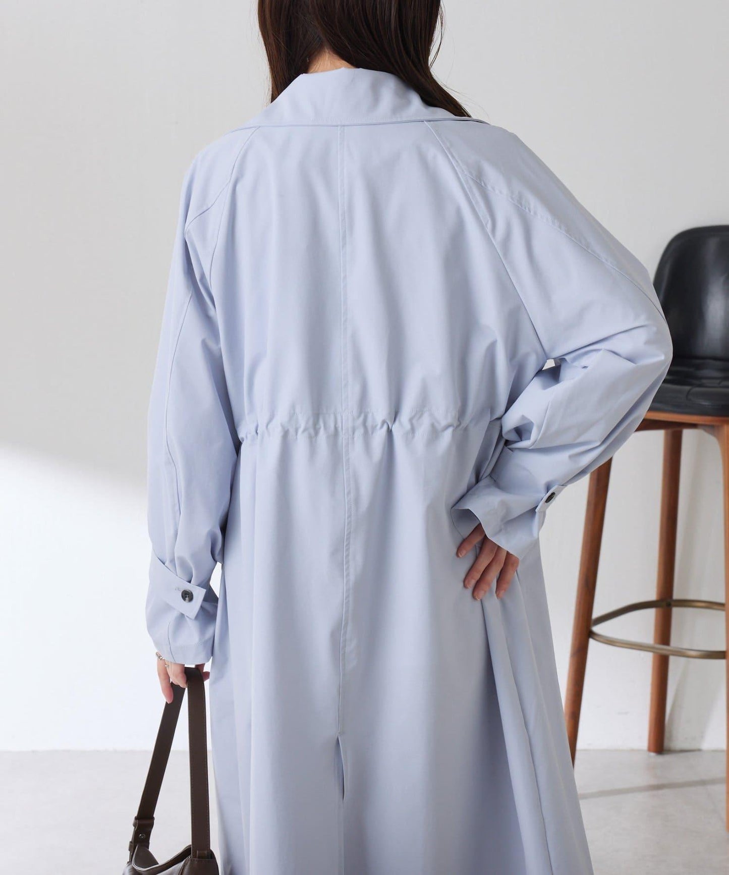 【防潑水/輕量/彈力】防潑水立領大衣