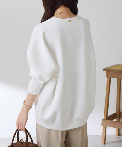 【小臉效果/彈力】V領開口套頭衫/套裝