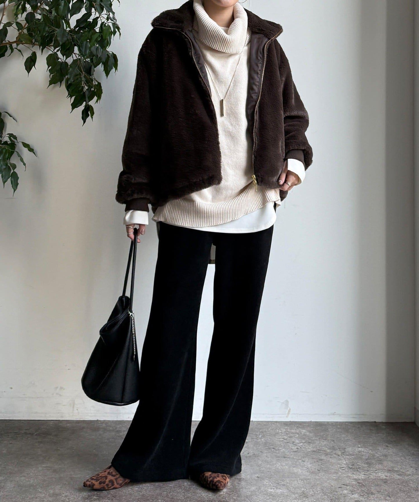 針織燈芯絨微喇休閒褲