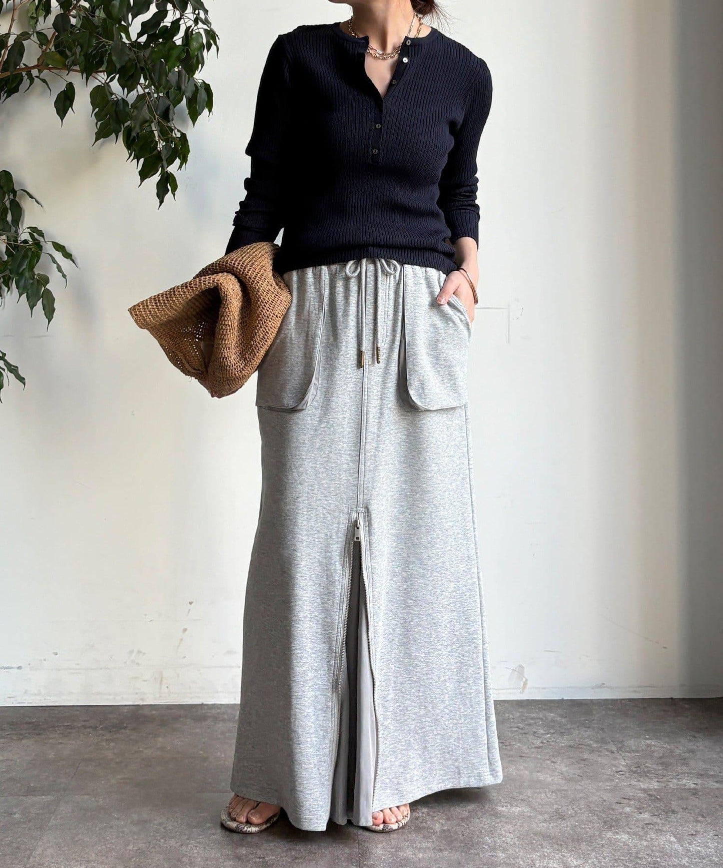 前中拉鍊衛衣裙