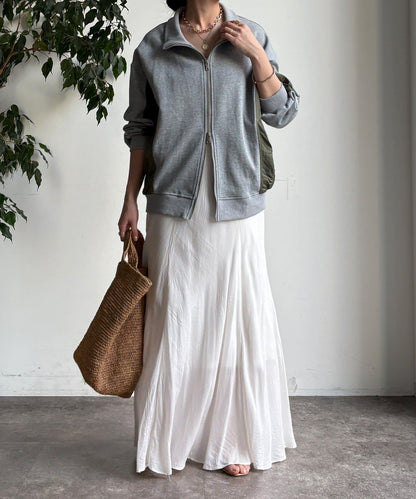 異材質拼接雙拉鍊夾克