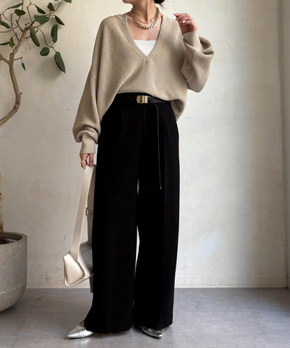 和紙質開領套頭衫