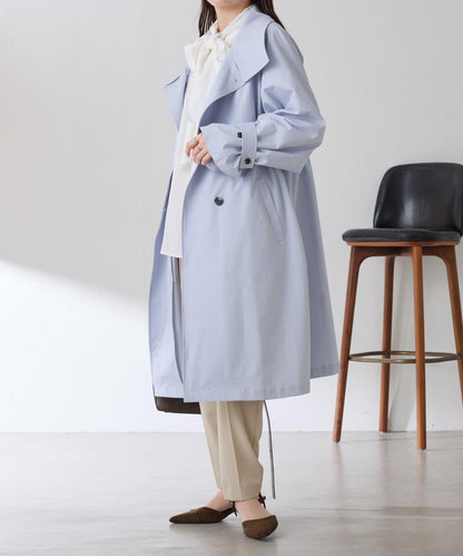 【防潑水/輕量/彈力】防潑水立領大衣